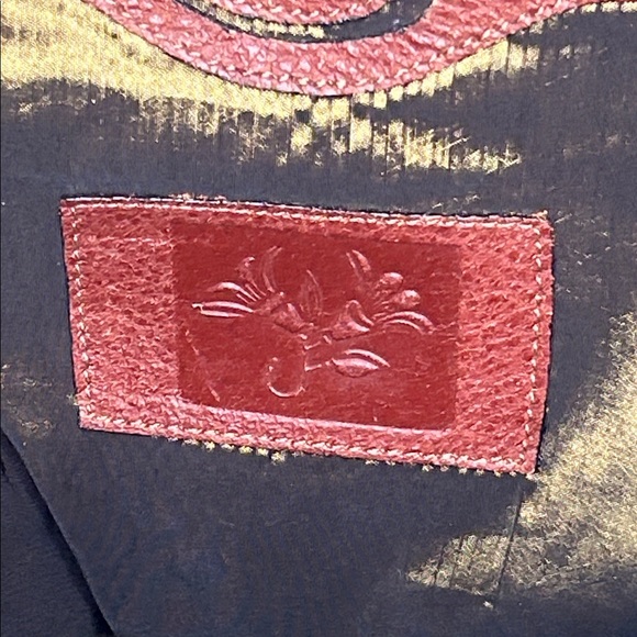 Chic Brown Leather Shoulder Bag with Beaded Handles‎ - Picture 10 of 14